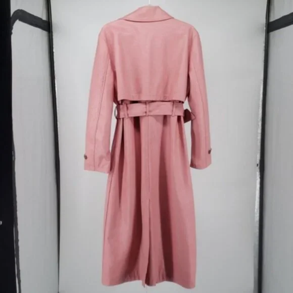 Free People Morrison Trench Long Coat Vegan Leather Front Button Closure… - Picture 6 of 8